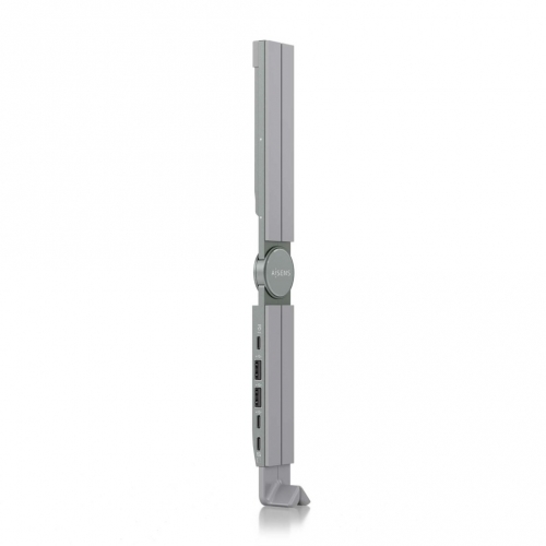 AISENS Suporte de mesa ajustável para laptop/tablet com docking USB-C 4 em 1, cinza | ASUC-4P021-GR