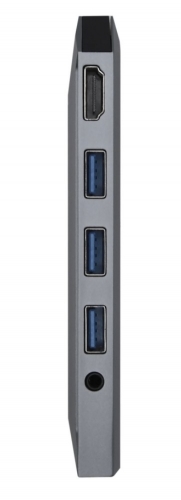 AISENS Dock USB-C 9 em 1, USB-C para 1xHDMI, 1xRJ45, 3xUSB, 1xPD, 1xÁudio, 1xSD, 1xMicro SD, Cinza, 15 cm | ASUC-9P001-GR