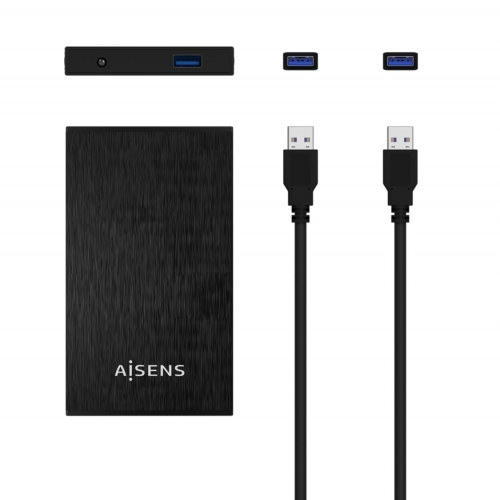 Caixa Externa AISENS para Disco Rígido 2,5" SATA USB – ASE-2523B Preto
