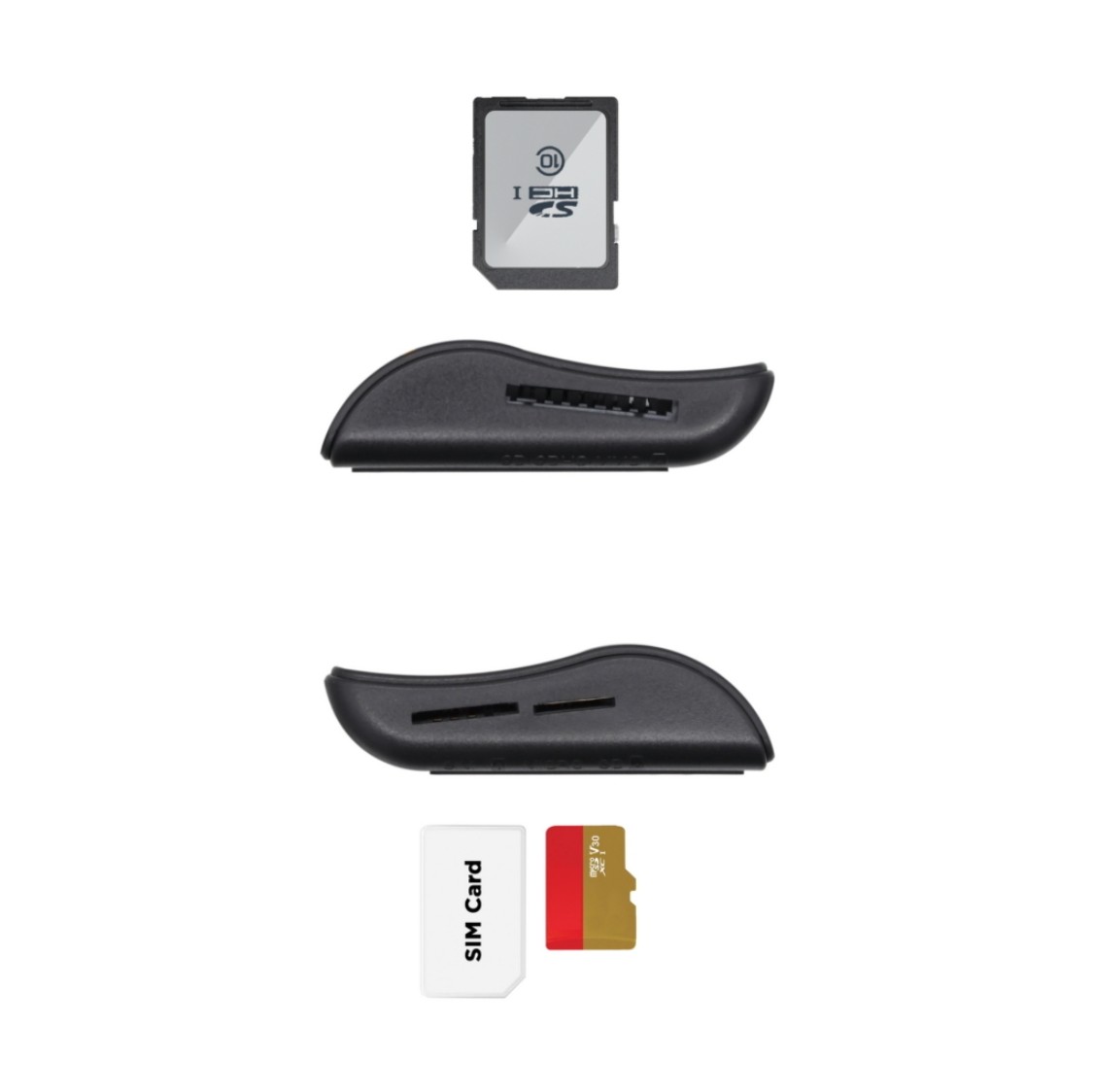 Leitor de Cartões Inteligente AISENS DNI com Leitor de Cartões de Memória USB-A – Preto