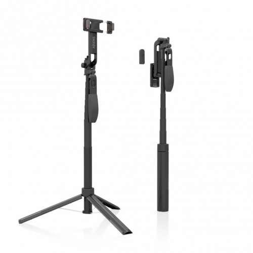 Suporte para Selfie AISENS 3 em 1 com Comando Bluetooth — Preto — SS01ST-299