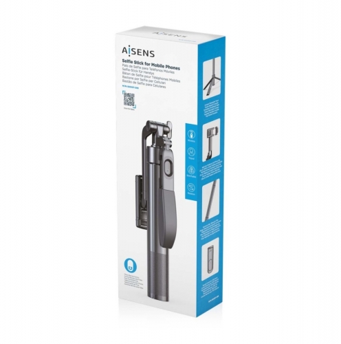 Suporte para Selfie AISENS 3 em 1 com Comando Bluetooth — Preto — SS01ST-299