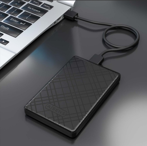 Caixa Externa AISENS para HDD/SSD 2,5" Preta – ASE-2522B