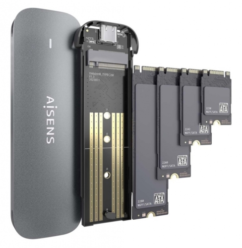 CAIXA EXTERNA M,2 (NGFF) SATA A USB3,1 GEM1 AISENS ASM2-006GRY