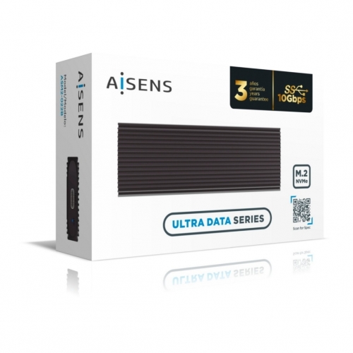 Caixa Externa AISENS M.2 NVMe USB 3.2 Gen 2 10Gbps Preta – ASM2-022B