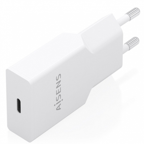 Carregador GaN ultrafino de 25 W, 1x USB-C PD3.0, branco Aisens A110-0999