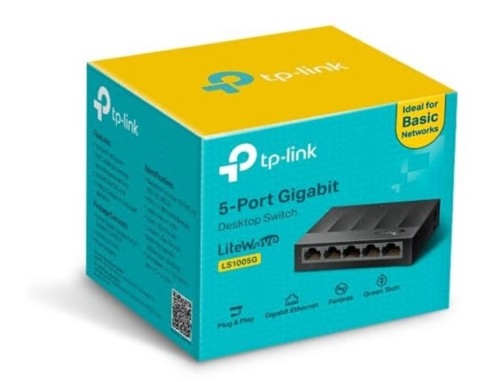Switch 5 Portas TP-Link LiteWave LS1005G sem gestão 5 x 10/100/1000