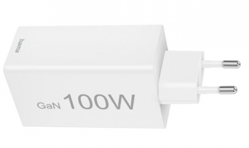 Carregador Hama GaN de 3 portas e 100 W Branco 00201997