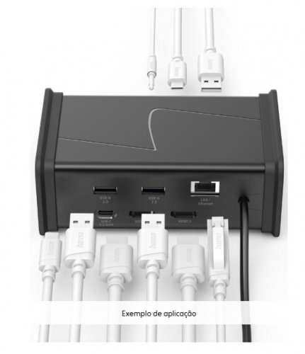 Dock Hama USB-C 2xHDMI Preto 00200150