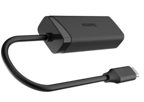 Adaptador HAMA USB Tipo-C Ethernet 2.5Gb Preto , 00200360