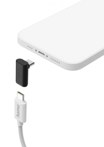 Kit de adaptadores Hama 00200359 USB-C angulares 90°, USB 3.2 Gen 2, até 10 Gbit/s e carregamento até 240W