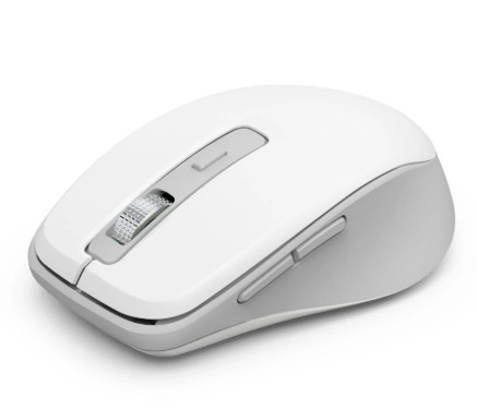 Rato de escritório, híbrido multidispositivo Hama “WM-450”, sem fio, rádio/Bluetooth®, 7 botões, branco 00173080