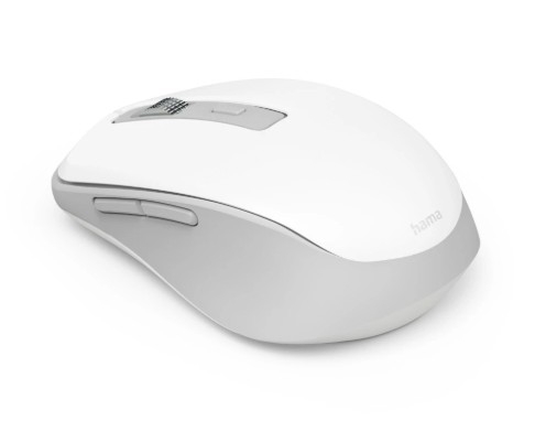Rato de escritório, híbrido multidispositivo Hama “WM-450”, sem fio, rádio/Bluetooth®, 7 botões, branco 00173080