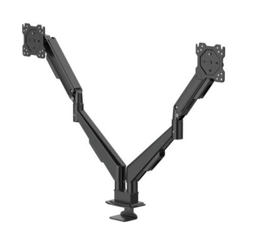 Suporte para monitor Hama , para 2 monitores, com mola a gás, totalmente móvel, de 17" a 35", preto 00220907