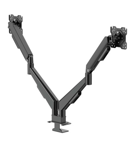 Suporte para monitor Hama , para 2 monitores, com mola a gás, totalmente móvel, de 17" a 35", preto 00220907