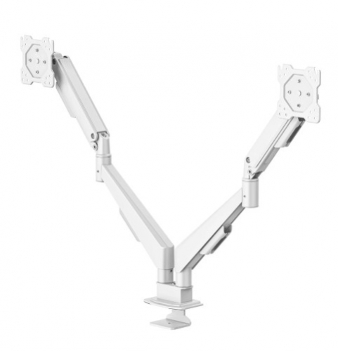 Suporte para monitor Hama , para 2 monitores, com mola a gás, totalmente móvel, de 17" a 35", branco 00220908