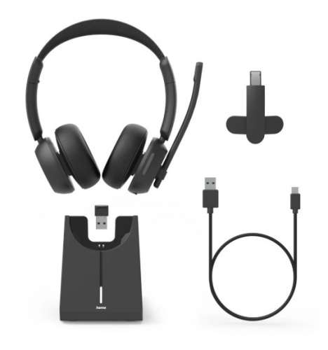 Auscultadores Bluetooth Hama "BT-800", multiponto, base de carregamento, mono/estéreo, sem fio 00139939