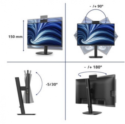 Monitor LED 24" Philips 24B2N3200JH Full HD 120 Hz IPS Preto , 24B2N3200JH/00