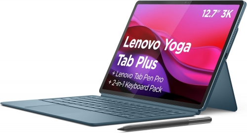 Tablet Lenovo Yoga Tab Plus 12.7" 16GB 256GB Wi-Fi Azul/Verde-Azulado (Inclui Teclado + Caneta) ZAEG0013ES