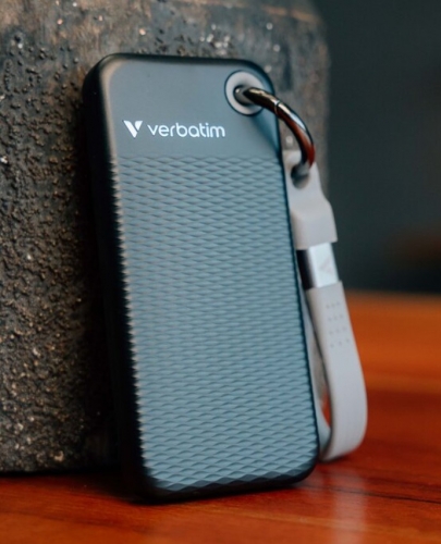 Disco externo Verbatim SSD de bolso Chaveiro com cabo de segurança 128GB Preto/Cinza , 32432