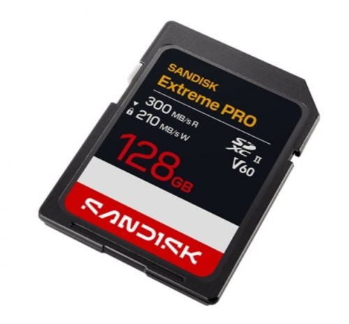 Cartão de memória flash SanDisk Extreme PRO - 128 GB Video Class V60 / UHS-II SDXC UHS-II - SDSDXEM-128G-GN4IN