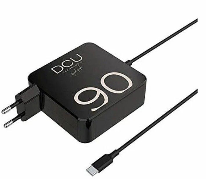 Carregador portátil DCU preto 90W USB C 1.8M, 37250090