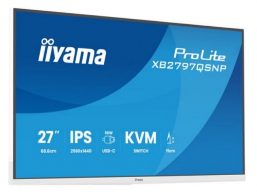 Monitor LCD 27" iiyama ProLite XB2797QSNP-W1 QHD 75 Hz IPS 1 ms branco