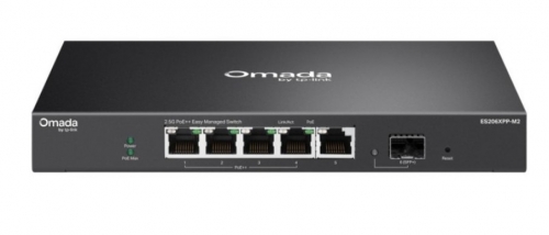 Switch 5 Portas TP-Link Omada ES206XPP-M2 Easy Managed 5×2.5GbE + 1×10GbE SFP+ | 4×PoE++ (120W)