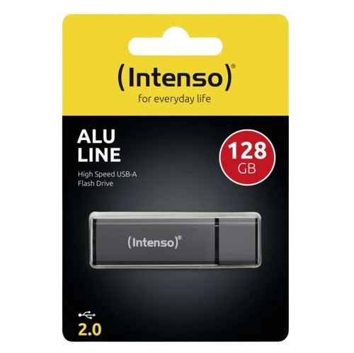 Pen Drive Intenso ALU LINE - USB 2.0 128GB em Alumínio Antracite - 3521495