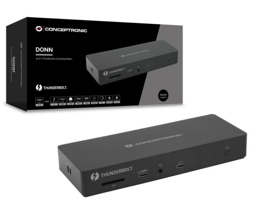 Docking Station Conceptronic DONN30B 13-in-1 Thunderbolt 4
