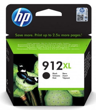 HP Tinteiro 912XL Preto Original – Cartucho de Tinta de Alto Rendimento | 3YL84AE#LS1