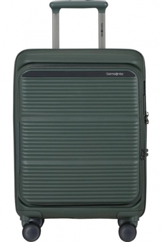 Mala de Cabine Samsonite Paralux Spinner 55 cm Expansível – 4 Rodas – 40/46 L – Verde Olive