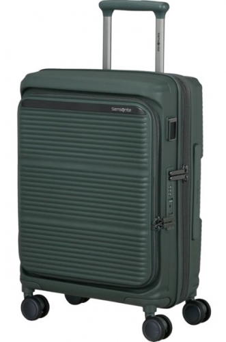 Mala de Cabine Samsonite Paralux Spinner 55 cm Expansível – 4 Rodas – 40/46 L – Verde Olive
