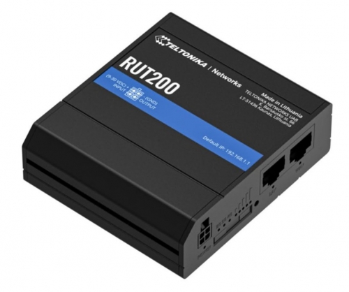 Router Industrial Teltonika Networks RUT200 4G/LTE Cat.4 + Wi-Fi – 2 Portas Ethernet – RMS