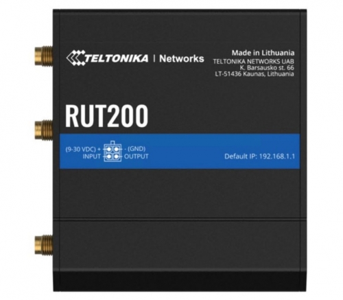 Router Industrial Teltonika Networks RUT200 4G/LTE Cat.4 + Wi-Fi – 2 Portas Ethernet – RMS