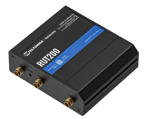 Router Industrial Teltonika Networks RUT200 4G/LTE Cat.4 + Wi-Fi – 2 Portas Ethernet – RMS