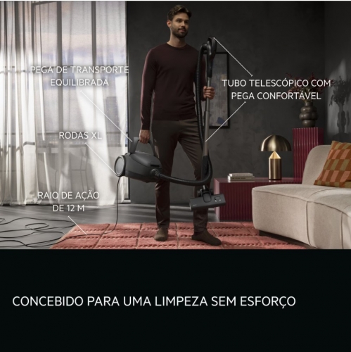 Aspirador com saco de 600 W e 59 dB AEG - AB71U1GG