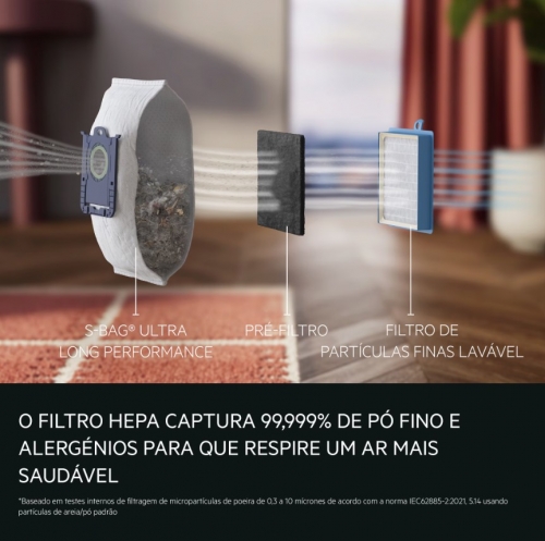 Aspirador com saco de 600 W e 59 dB AEG - AB71U1GG