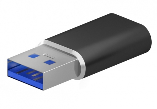 Adaptador Mini USB 3.2 Gen2 / USB 2.0 3A, Tipo USB-C/HA/M, Preto Aisens A108-0678