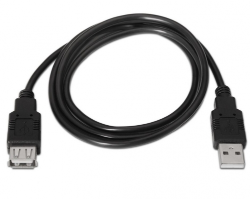 Cabo de extensão USB 2.0, Tipo A Macho para Tipo A Fêmea, 1,0 metro Aisens A101-0015