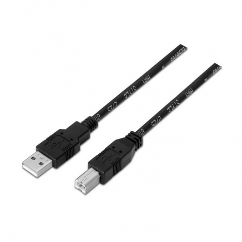 AISENS Cabo USB 2.0 para impressora, Tipo A macho para Tipo B macho, 1,8 metros | A101-0006