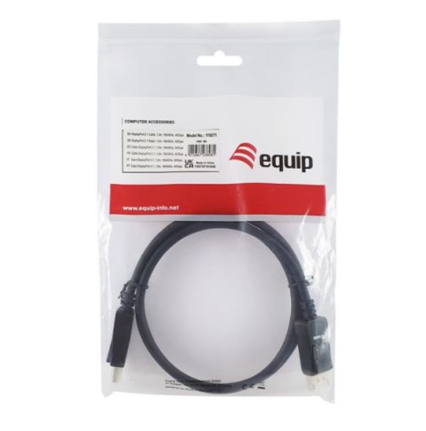 Cabo DisplayPort 2.1 EQUIP 119272, DisplayPort macho para macho, 2,0 m