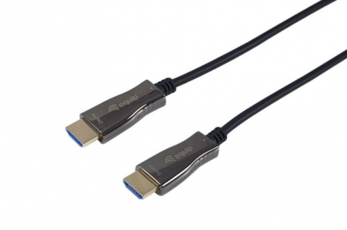 Cabo óptico ativo HDMI 2.0 EQUIP 119439, HDMI macho para macho, 4K 60Hz, 20m, preto