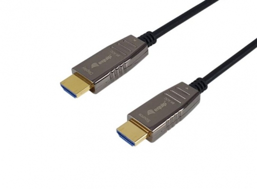 Cabo óptico ativo HDMI 2.1 EQUIP 119450, HDMI macho para macho, 8K 60Hz, 48Gbps, 10m, preto