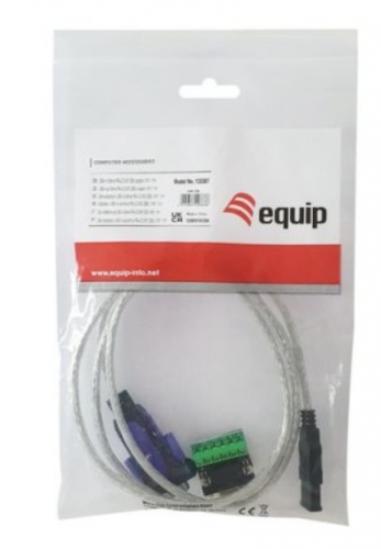 Cabo adaptador USB-A para serial RS-422/485 EQUIP 133387, USB 2.0 macho para DB9 macho,1,5 m