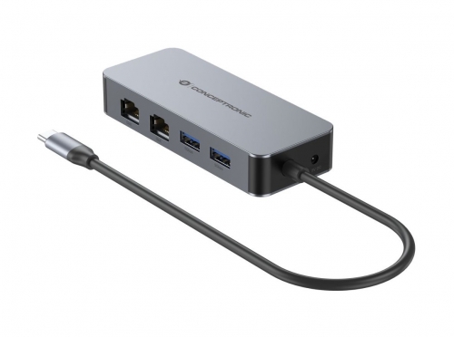 Adaptador Conceptronic USB-C para Rede Gigabit ABBY24G