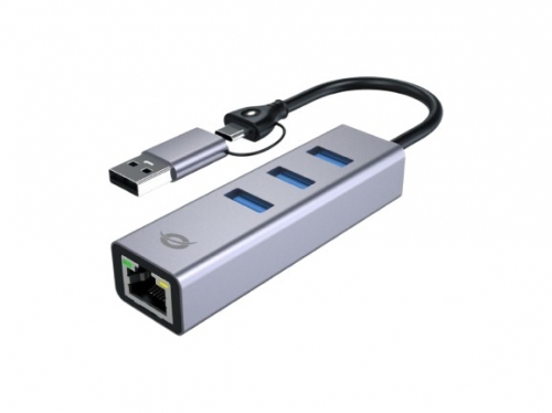Adaptador de Rede CONCEPTRONIC ABBY25G – Gigabit Ethernet e Hub USB