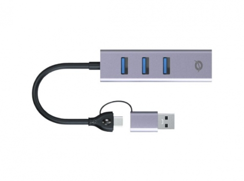 Adaptador de Rede CONCEPTRONIC ABBY25G – Gigabit Ethernet e Hub USB