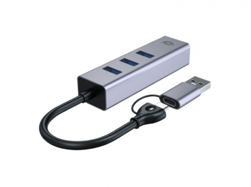 Adaptador de Rede CONCEPTRONIC ABBY25G – Gigabit Ethernet e Hub USB