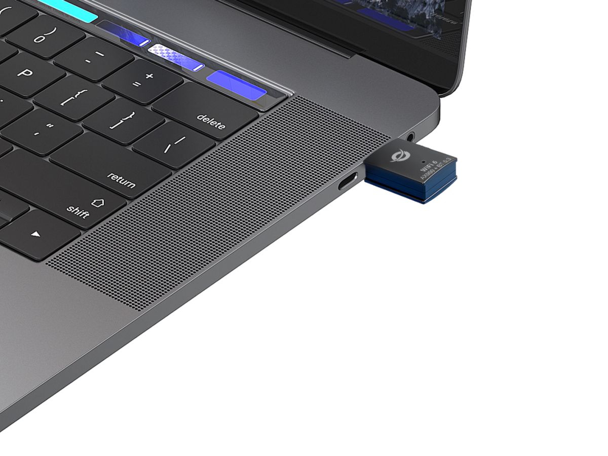 Adaptador USB Conceptronic ABBY26B Wi-Fi 6 AX900 Dual Band + Bluetooth 5.3 – Preto